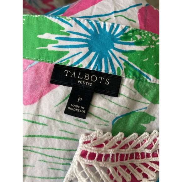 Talbots printed 3/4 sleeve top size petite small - Picture 3 of 4